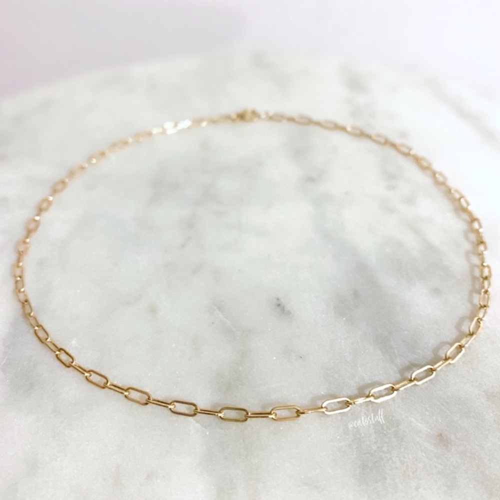 Gold Filled Chain Link Choker Necklace